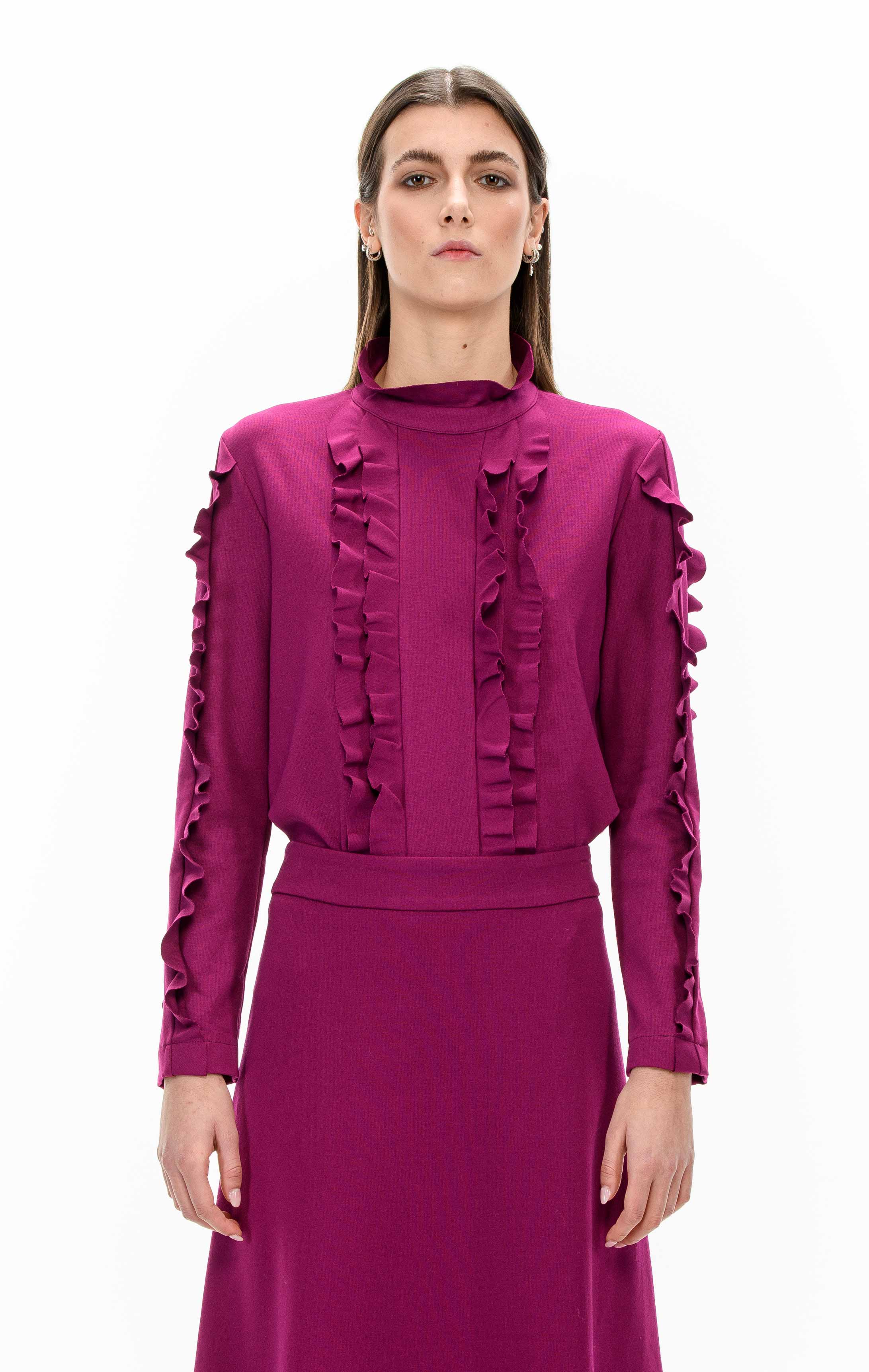 AMANDA Blusa con micro rouches
