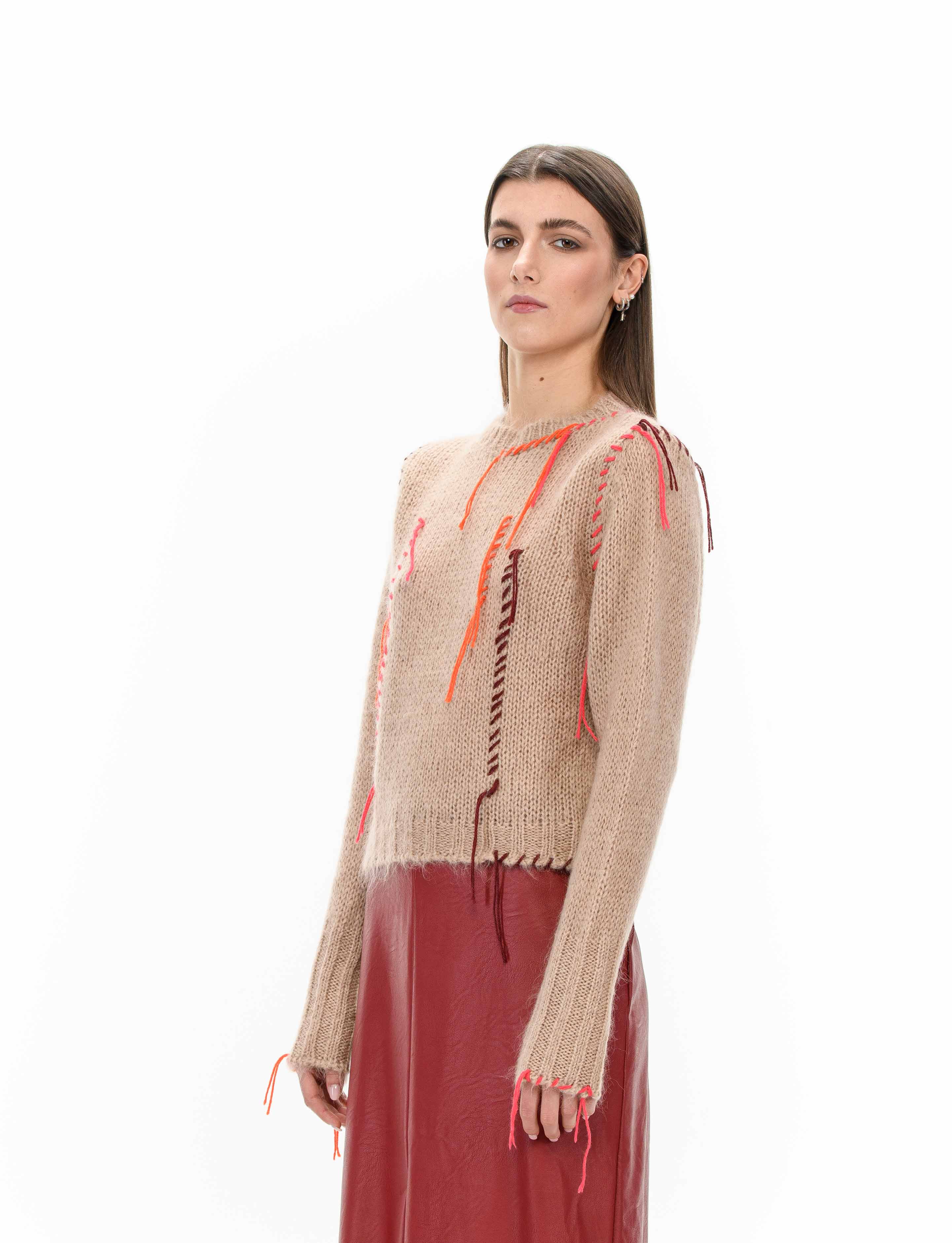 DRUSILLLA Maglione con ricami colorati