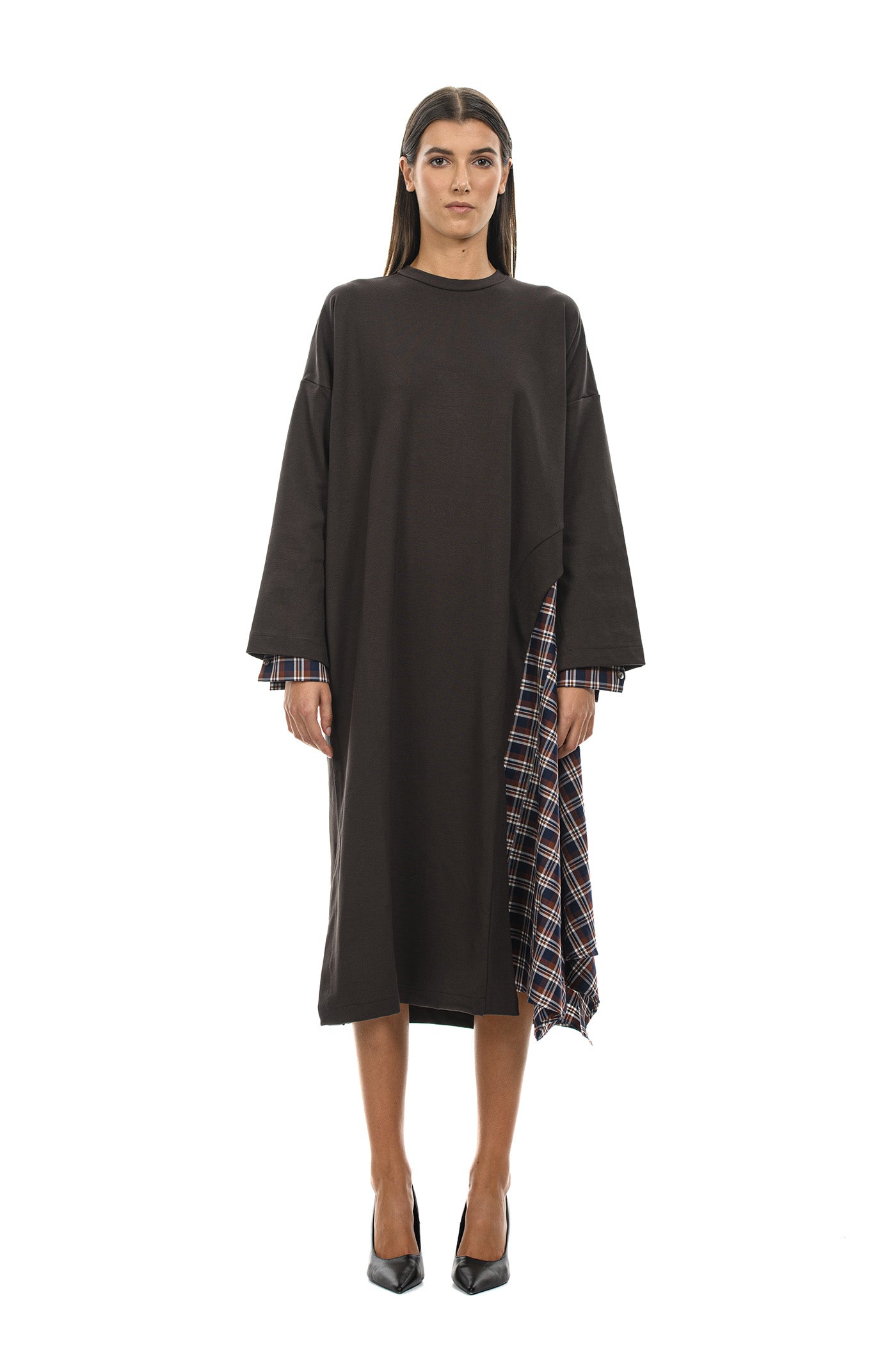 DAITRAN Abito con inserti camicia