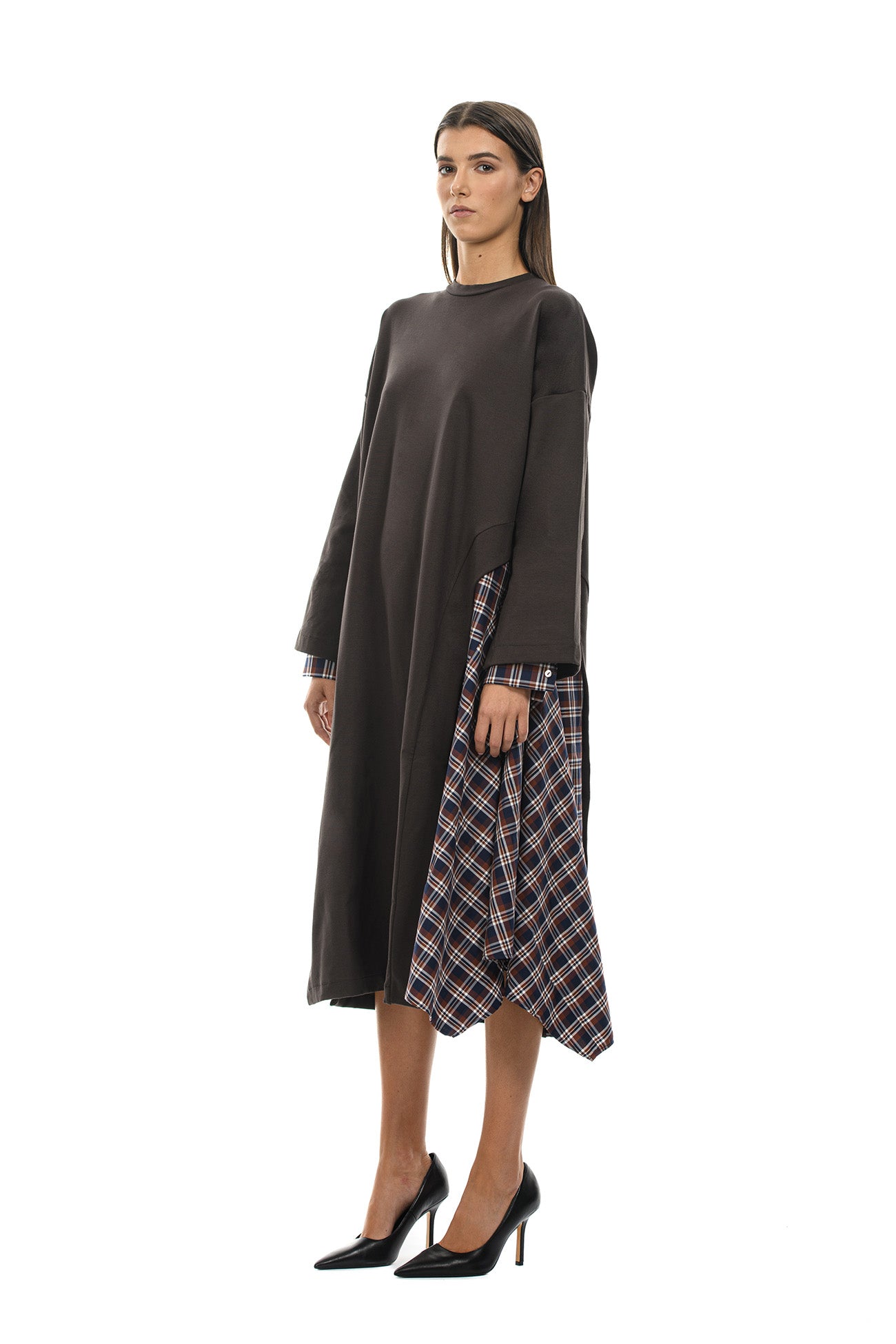 DAITRAN Abito con inserti camicia