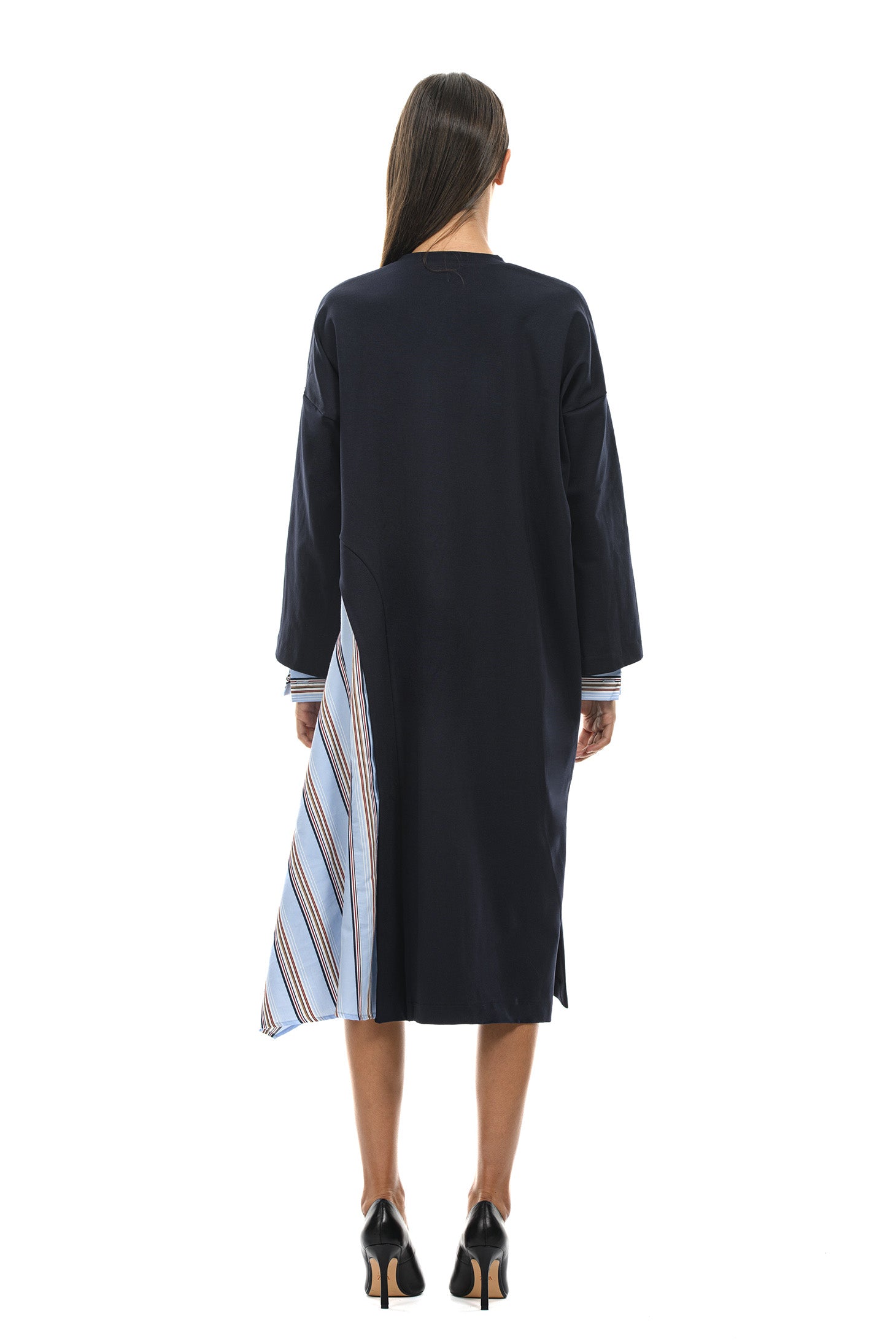 DAITRAN Abito con inserti camicia