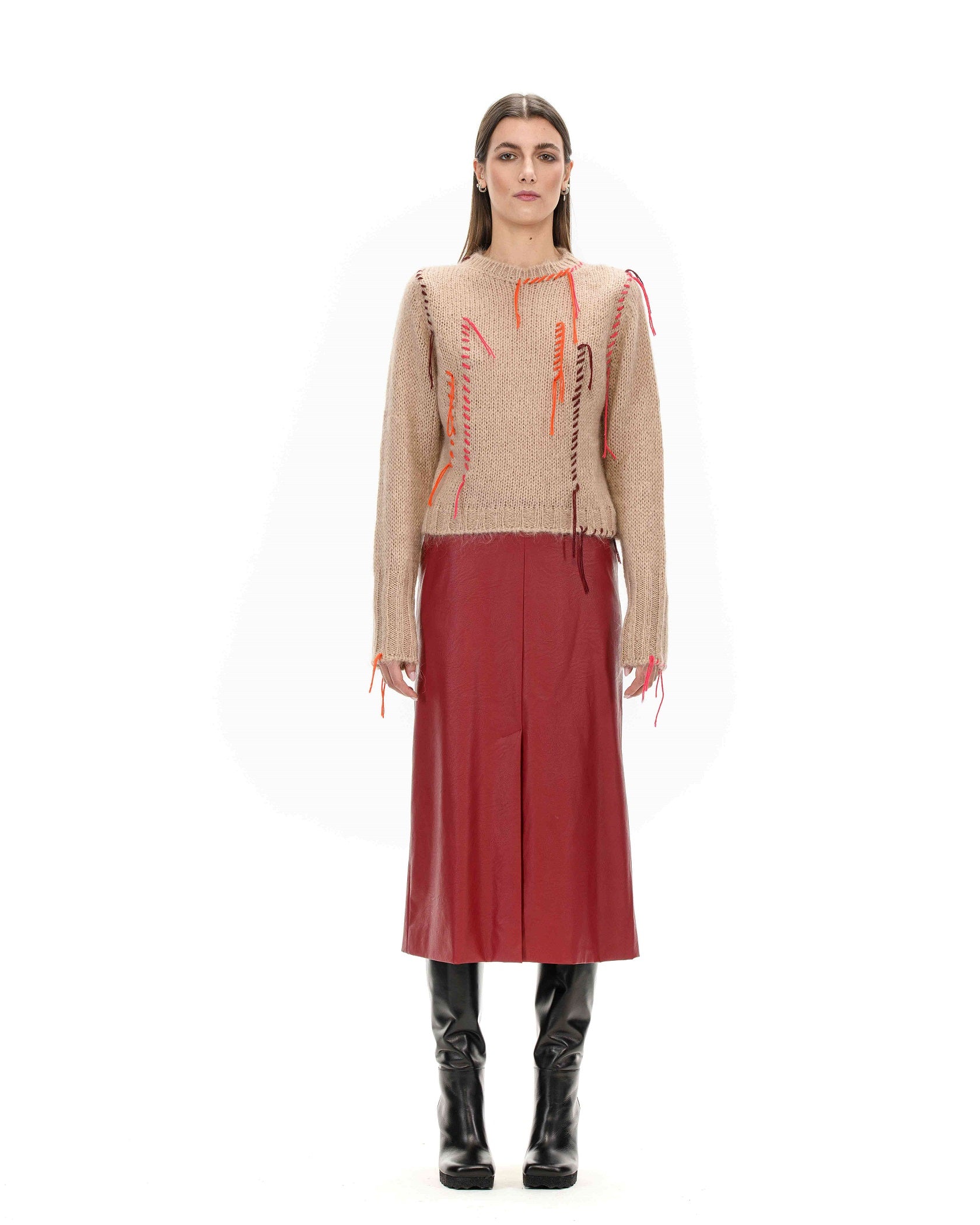 DRUSILLLA Maglione con ricami colorati