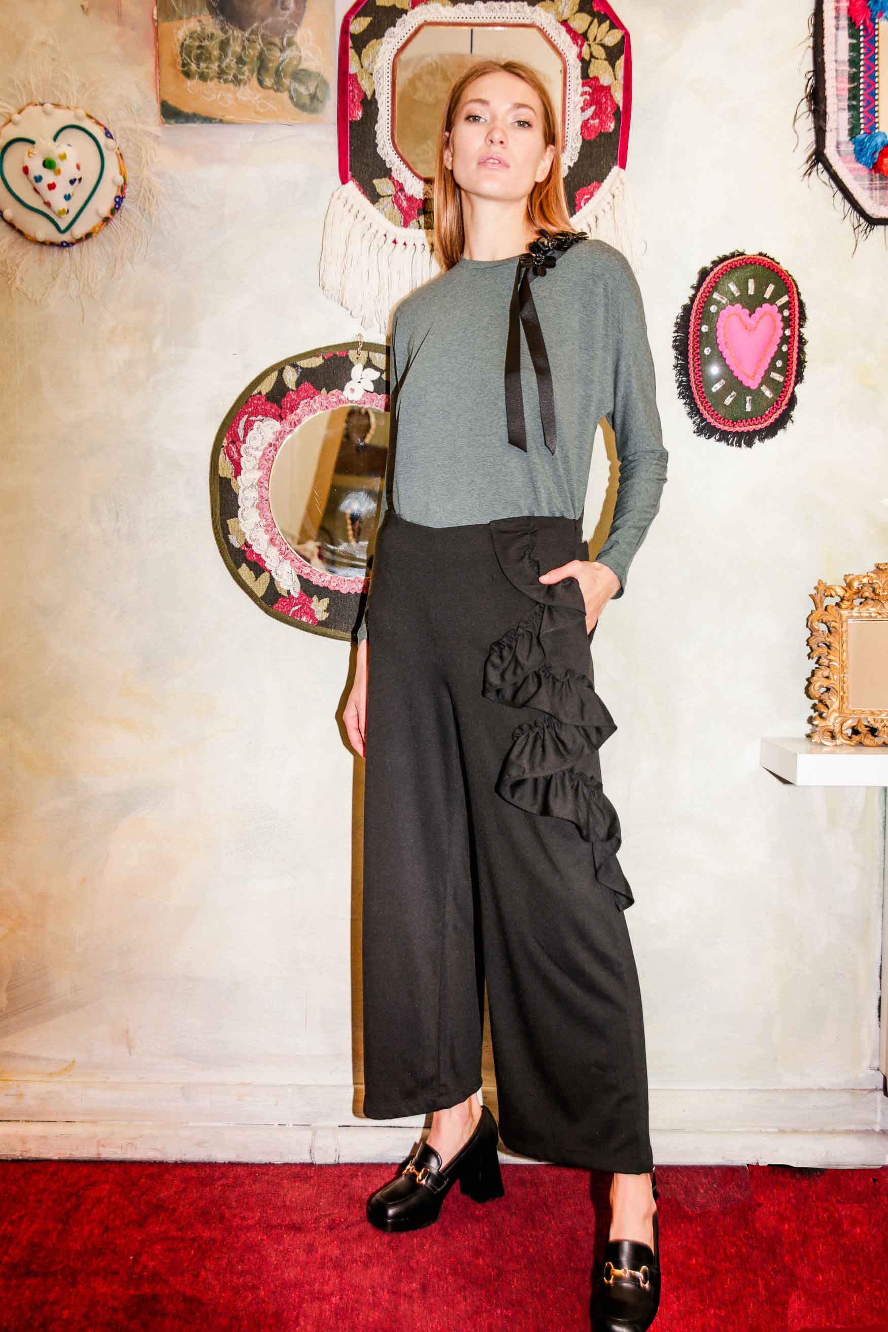 ZENITSU Pantalone con rouches