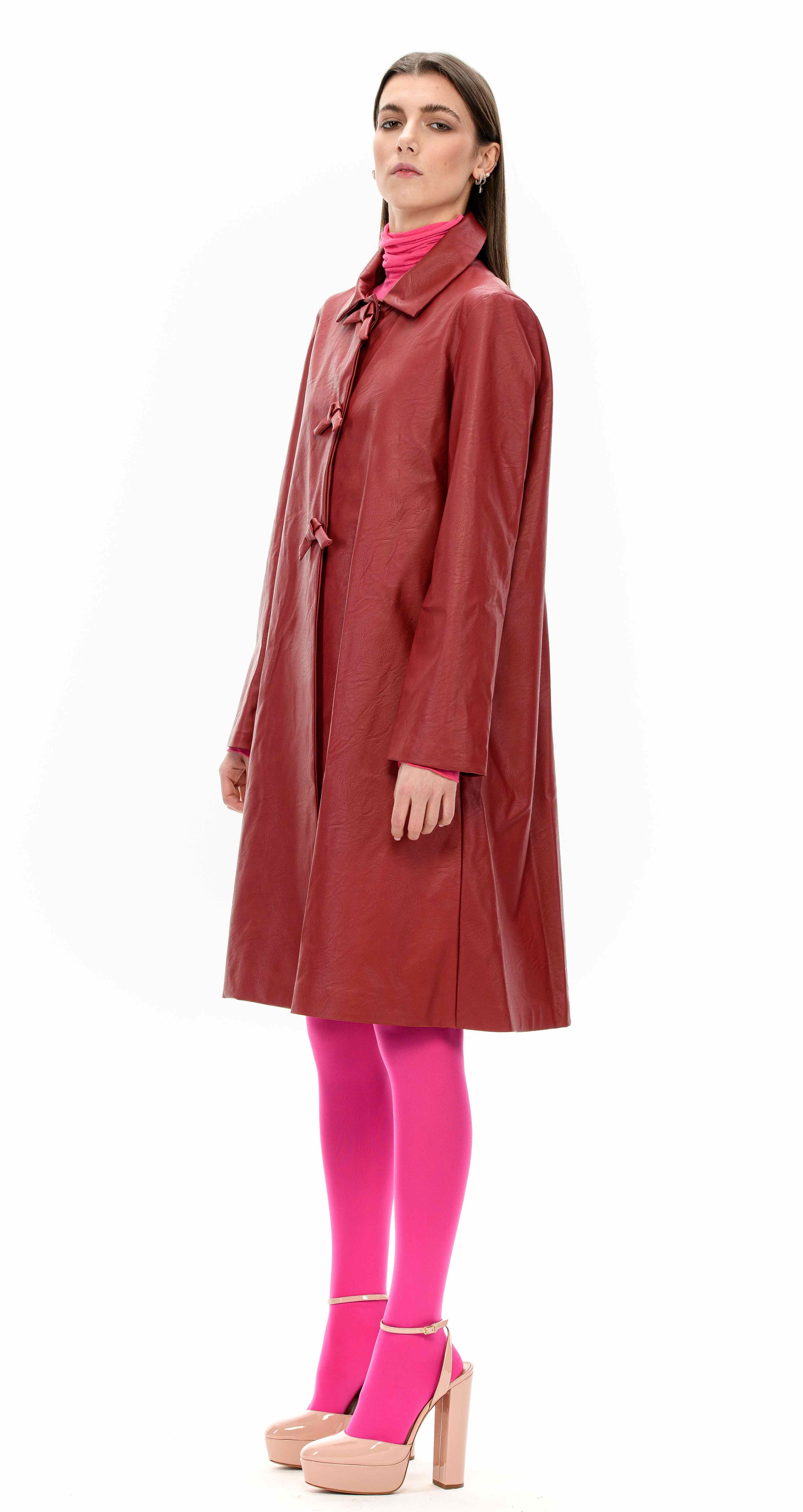 ARADIA Eco-leather overcoat