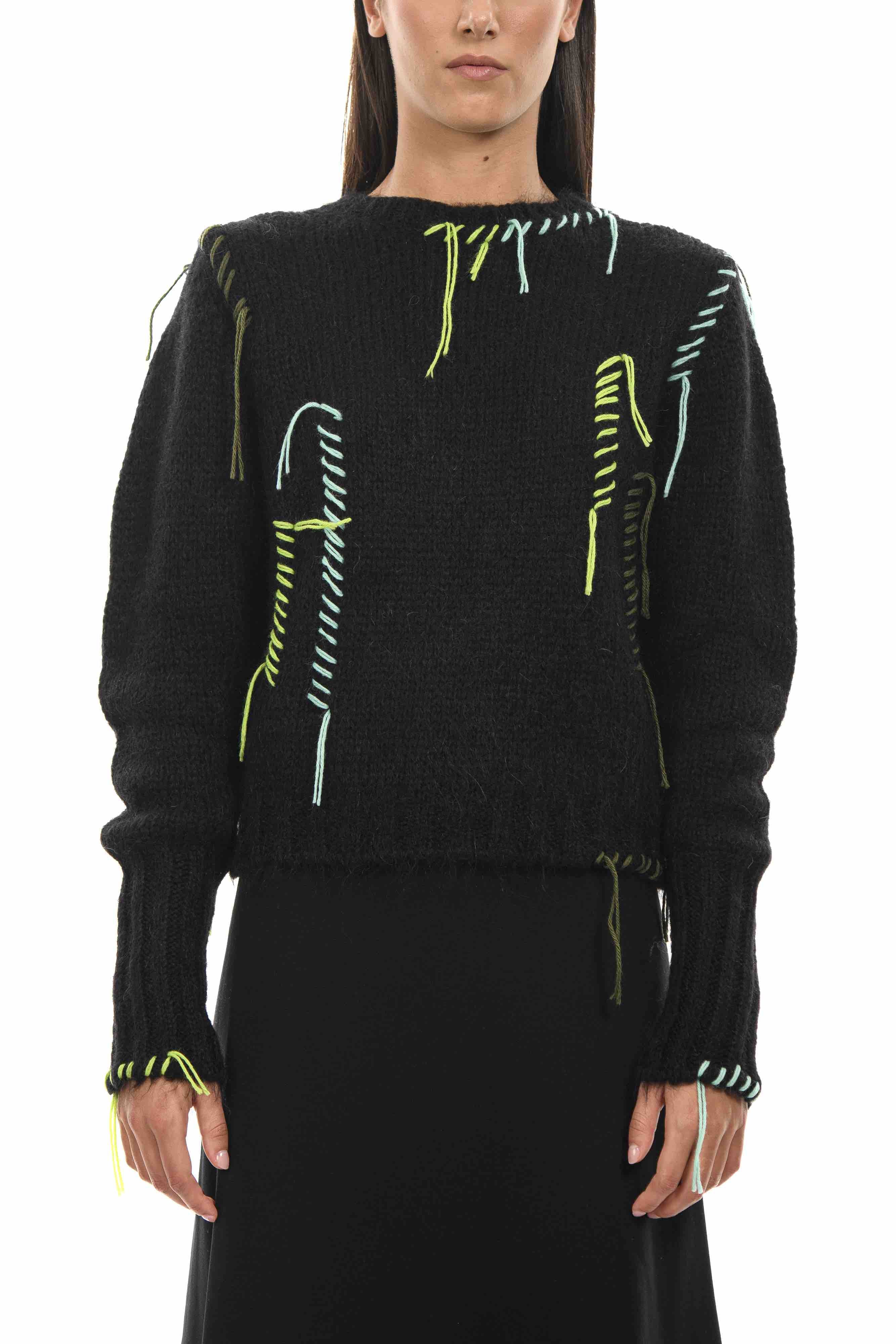 DRUSILLLA Maglione con ricami colorati