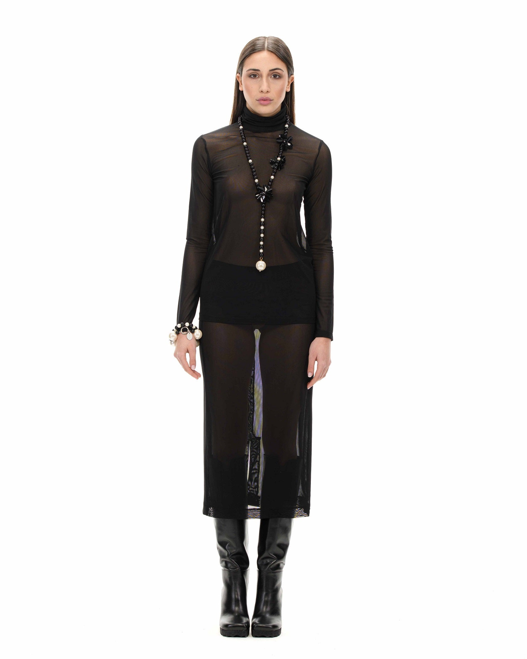 LORELAI Tulle turtleneck