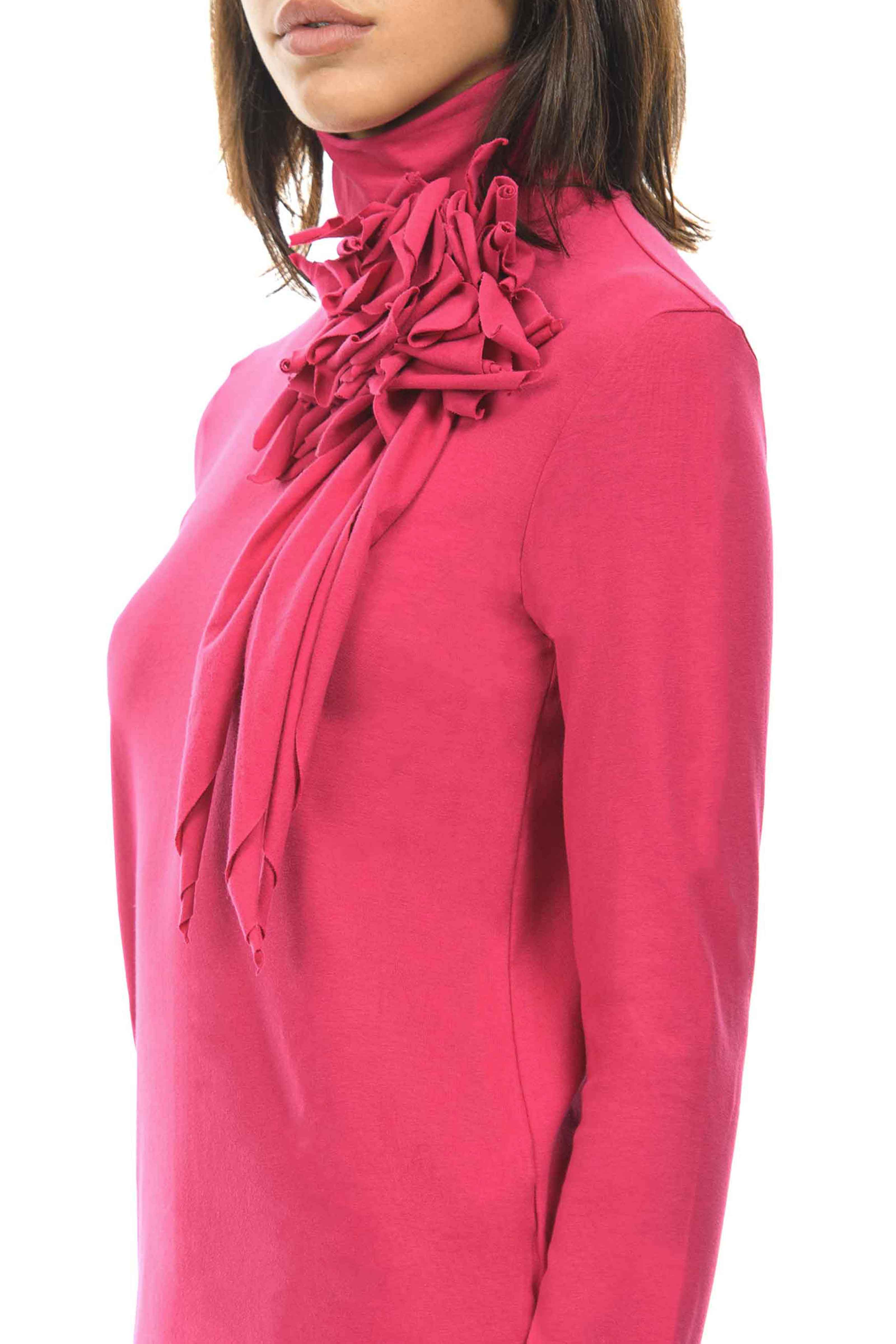 MAGO' Turtleneck with maxi flower