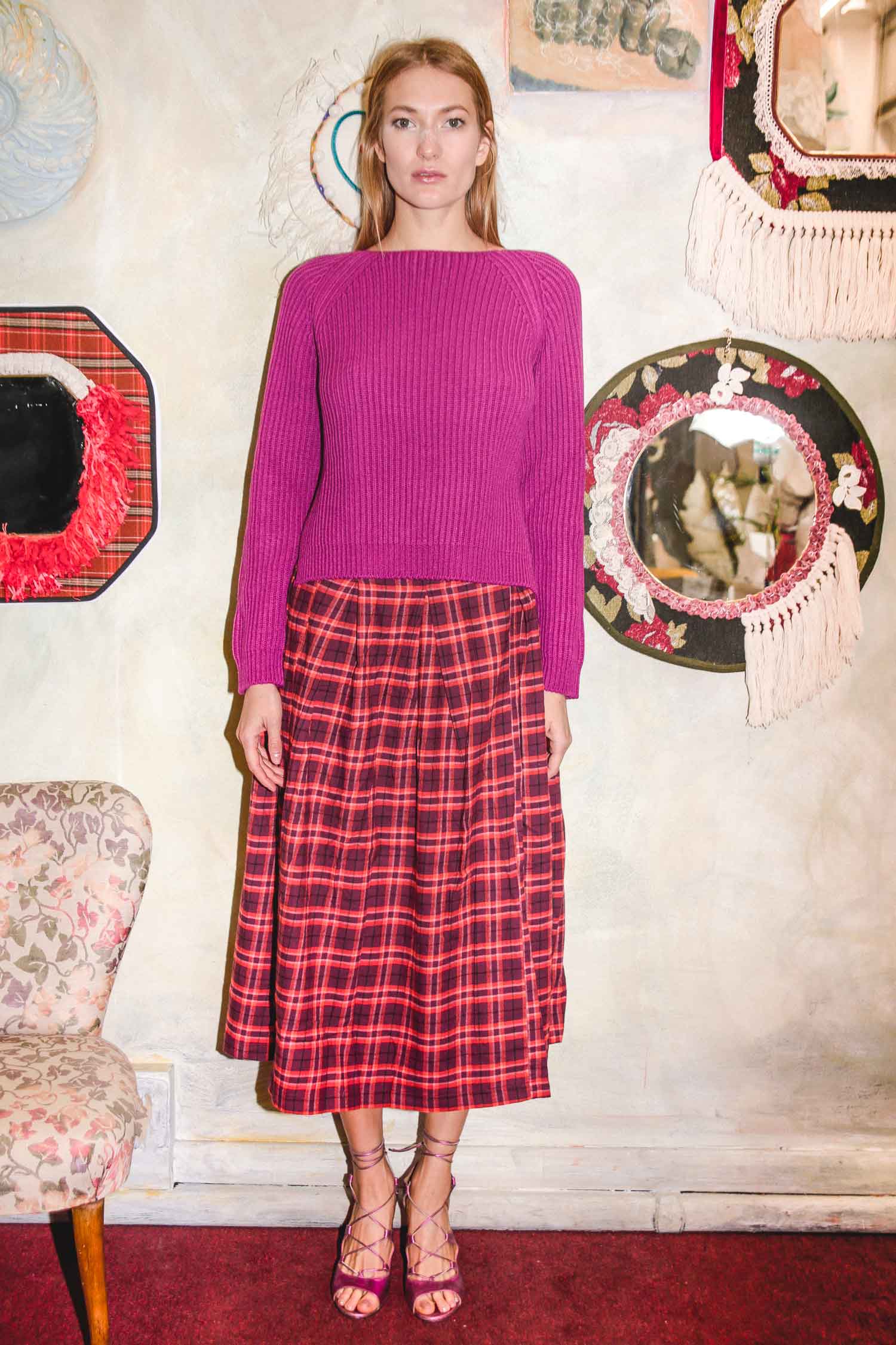 MIMI Checkered skirt