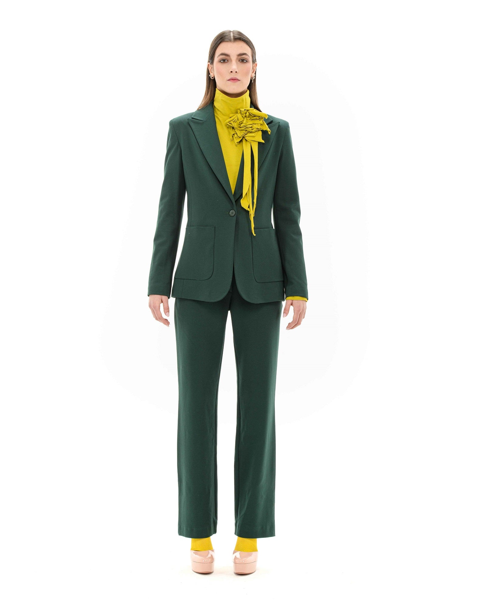 MAGO' Turtleneck with maxi flower