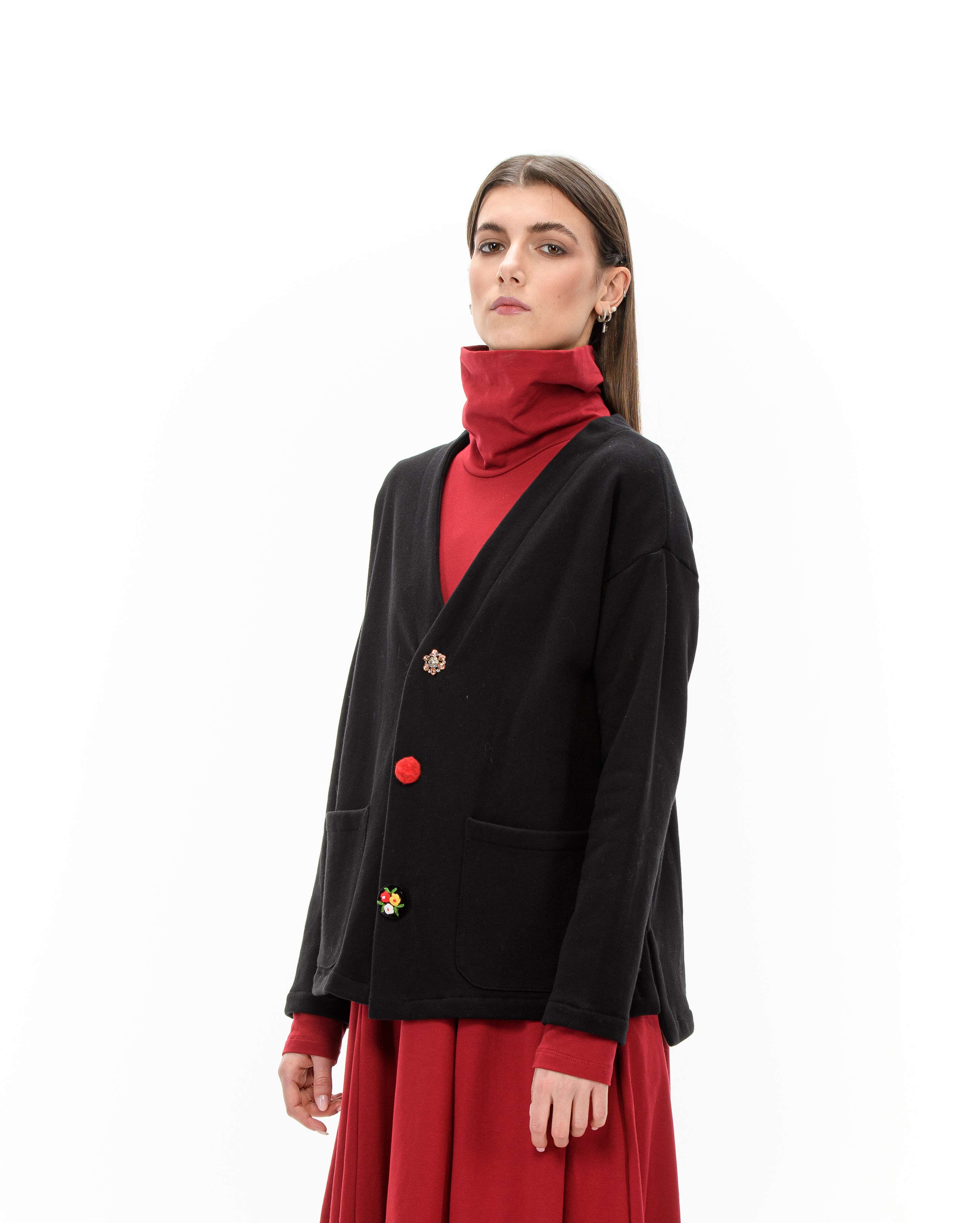 PIUMETTA Black cardigan
